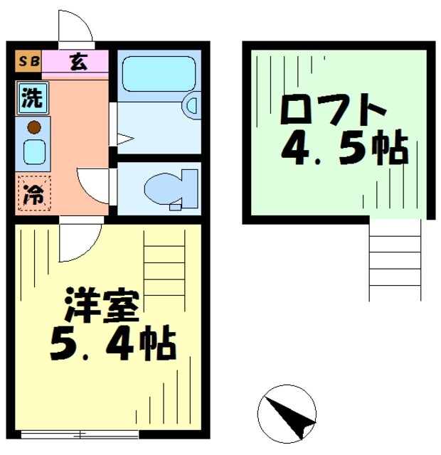 クラシェア稲田堤の物件間取画像