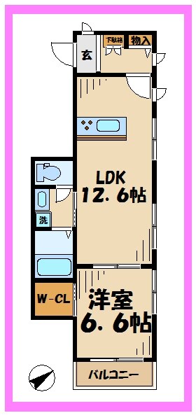 ベルジュ多摩の物件間取画像