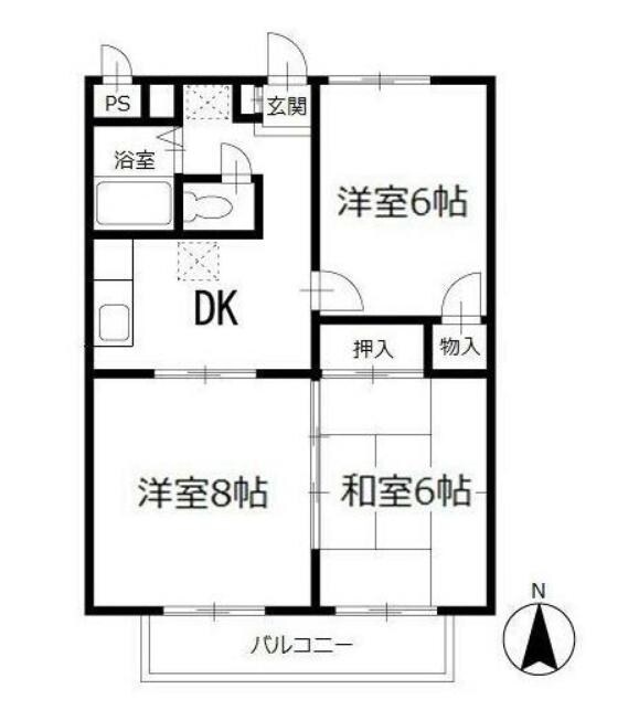 アメニティＦＭ　Ｂ棟の物件間取画像