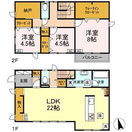 新百合ヶ丘戸建の物件間取画像