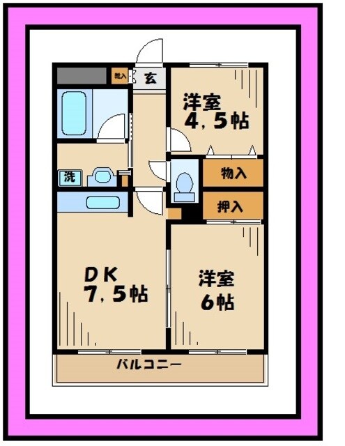 マイコート稲城の物件間取画像