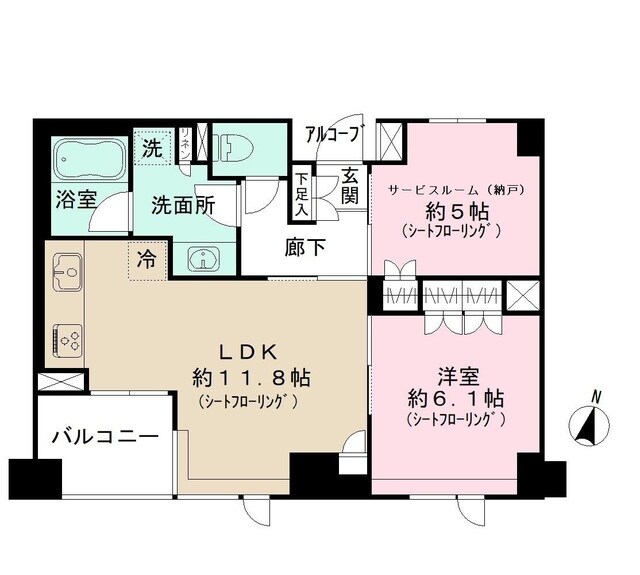 コスモ・イオ桜新町の物件間取画像