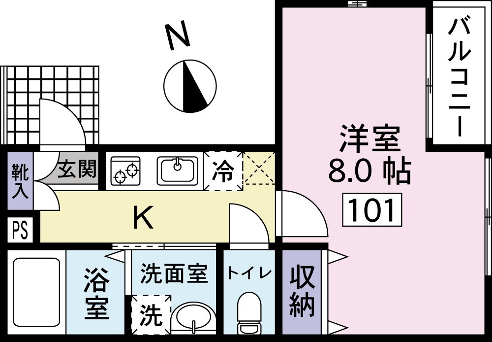 花　窓　ハナソウの物件間取画像