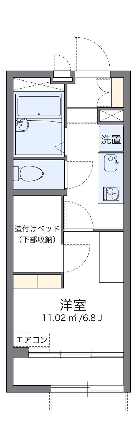 レオパレスタウニー　下連雀の物件間取画像