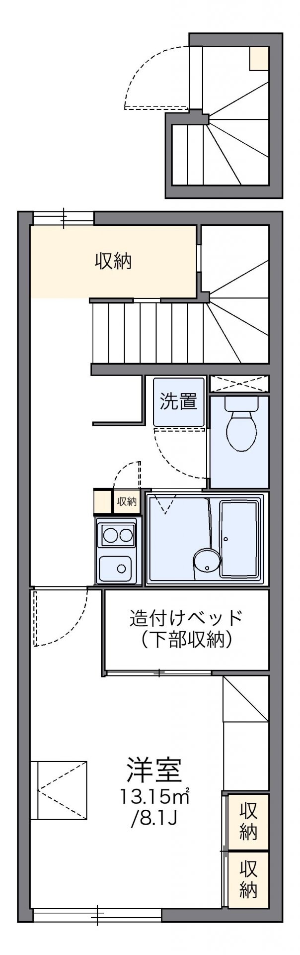 レオパレスシャンテＣの物件間取画像