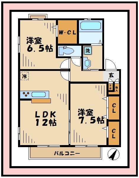 フルールの物件間取画像