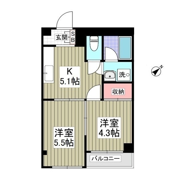 AJU稲城の物件間取画像