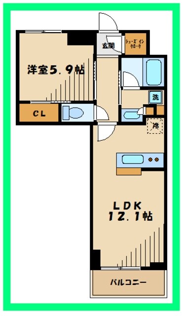 京王府中テラス　　　の物件間取画像