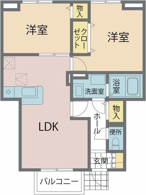 ソレアードＡ館の物件間取画像