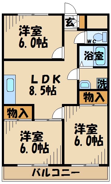 ベルファースト府中の物件間取画像