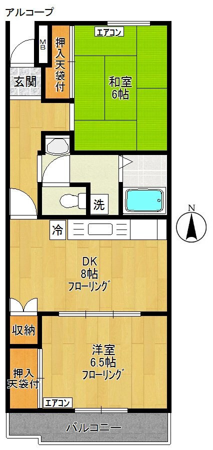 ハイライフ　TASHIROの物件間取画像