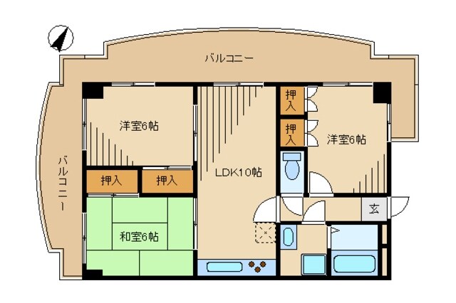 アネックス鶴牧の物件間取画像