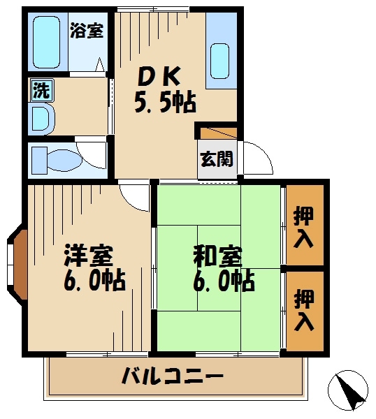 ハイツエクセルの物件間取画像