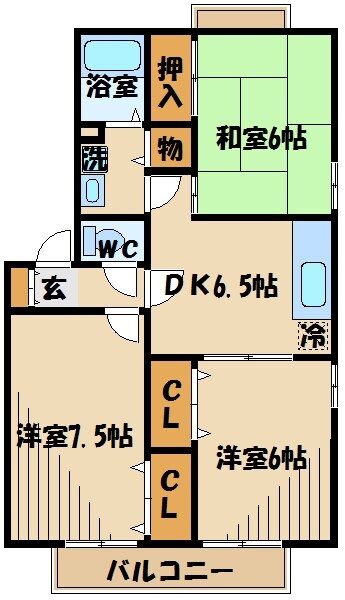 クレスト平山の物件間取画像