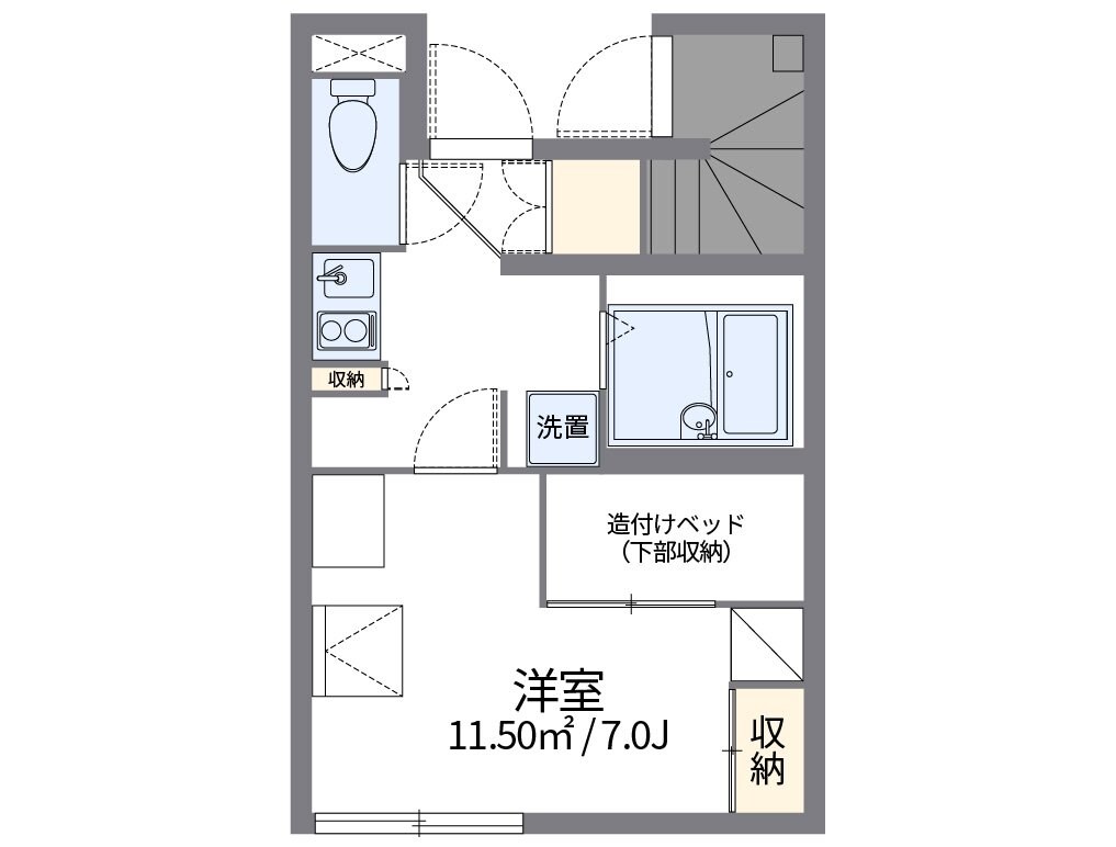 レオパレスのぼり川の物件間取画像