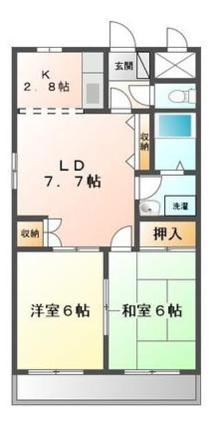 メゾンコンフォール２１の物件間取画像