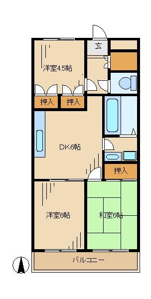 コンシェール小磯の物件間取画像