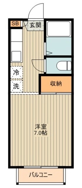 グレース国立の物件間取画像