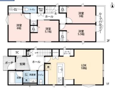 井の頭３丁目戸建て　B棟の物件間取画像