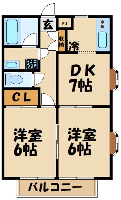 プランドール参番館の物件間取画像