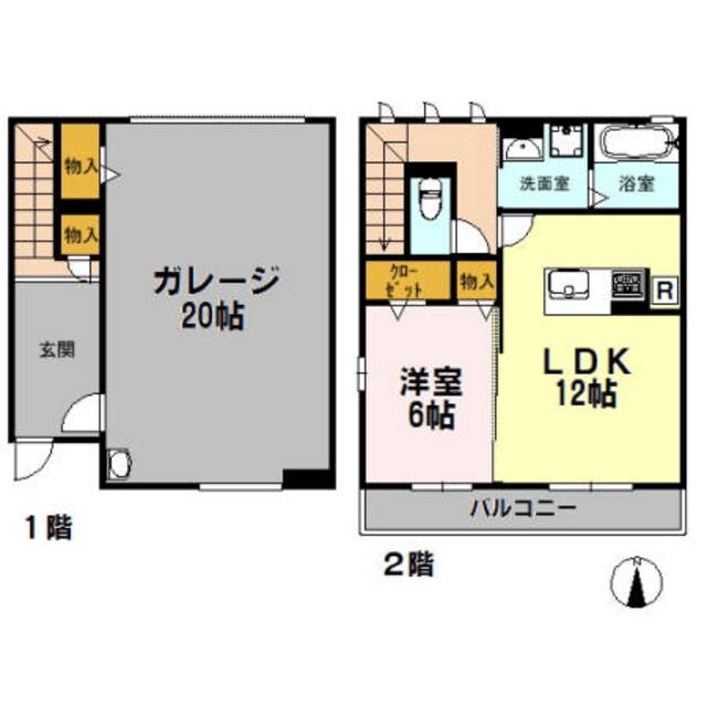 エアリクスBの物件間取画像