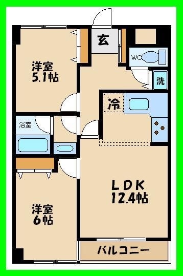 ＴＨＥ　ＲＥＳＩＤＥＮＣＥ狛江の物件間取画像