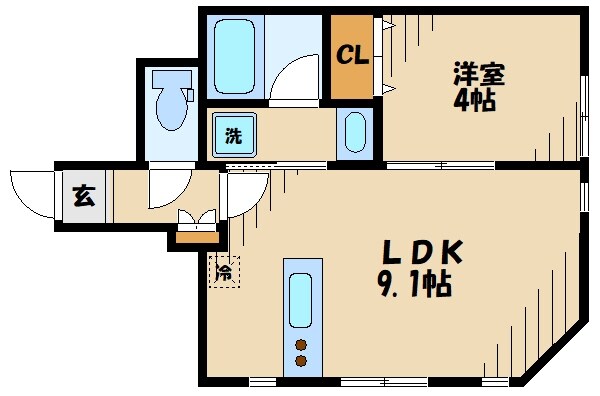 アジュテ・グラース白糸台の物件間取画像