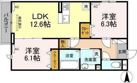 セレスティア南烏山の物件間取画像