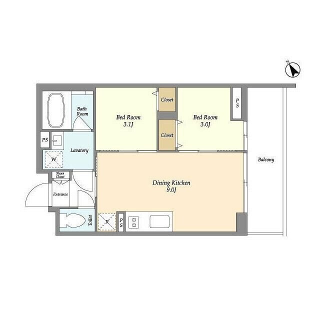 Ｔｈｅ　Ｇｒａｎｄ　Ｔｅｒｒａｃｅ　Ｗａｋａｂａｙａｓｈｉの物件間取画像