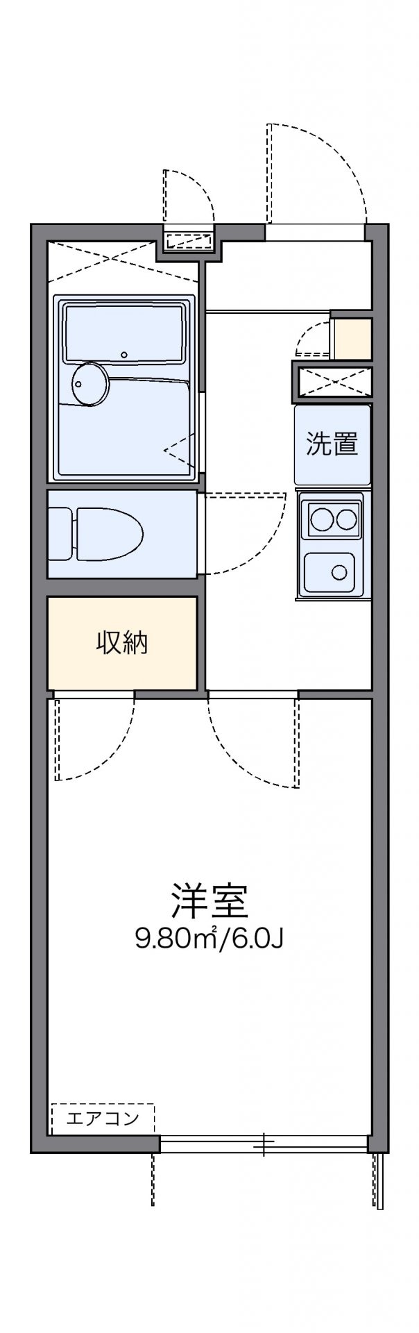 レオパレスハーベスト馬事公苑の物件間取画像