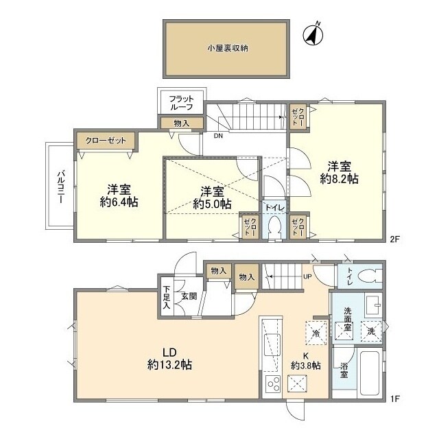 岡本３丁目貸家の物件間取画像