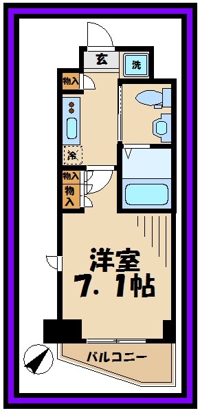 プラウドフラット登戸の物件間取画像