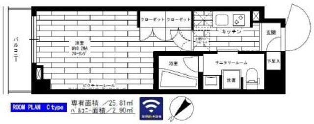 ステージグランデ千歳烏山アジールコートの物件間取画像