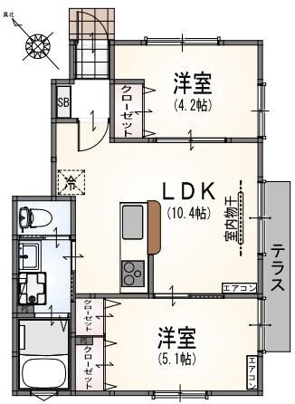 サンライズ狛江の物件間取画像