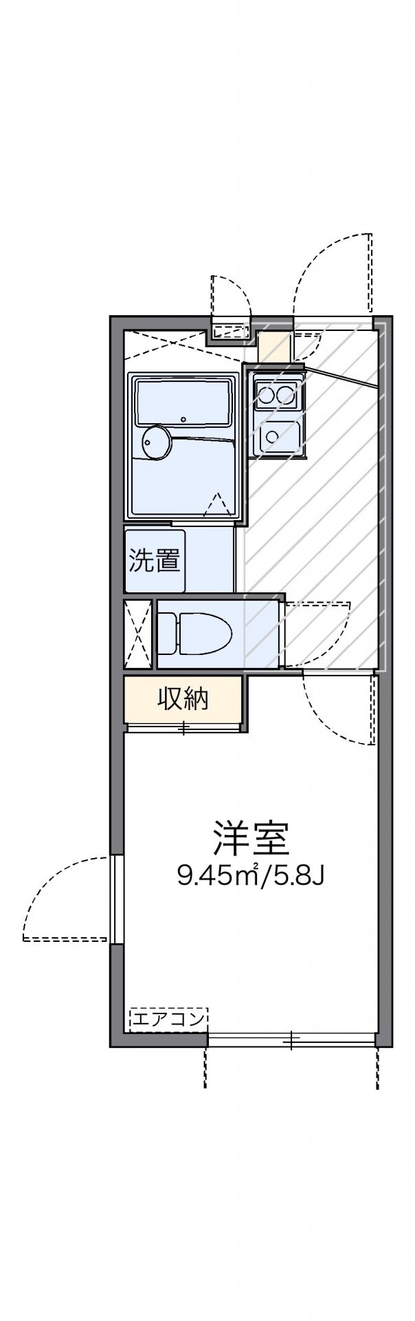 レオパレスエルデンアイの物件間取画像