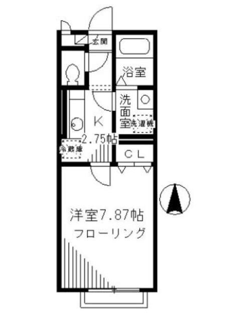 プライムコート弦巻の物件間取画像