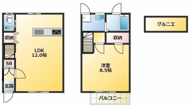 メゾンブランシェの物件間取画像