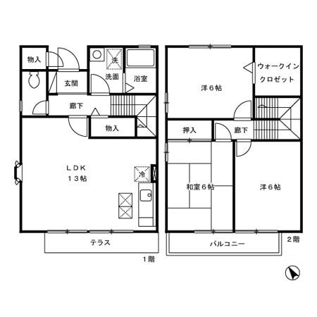 ガーデンテラス　Ｃの物件間取画像