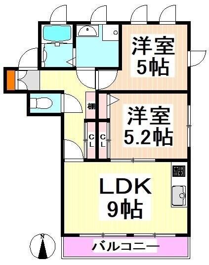 ソレアード浜田山の物件間取画像