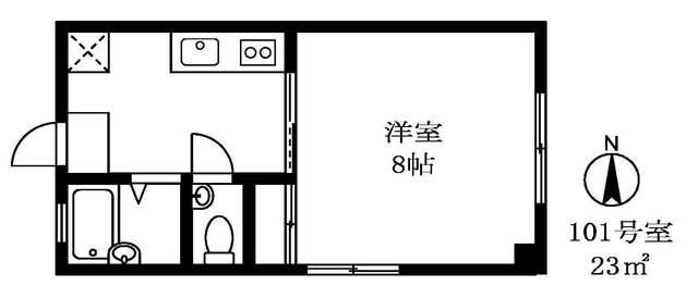 ユキ赤堤シティコーポの物件間取画像