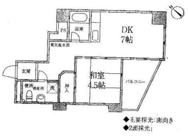 ラポール上野毛の物件間取画像