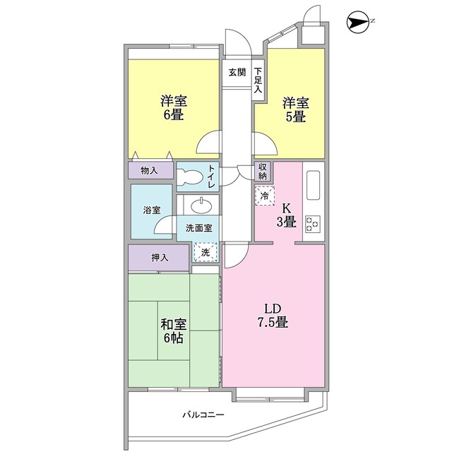 アルス立川の物件間取画像