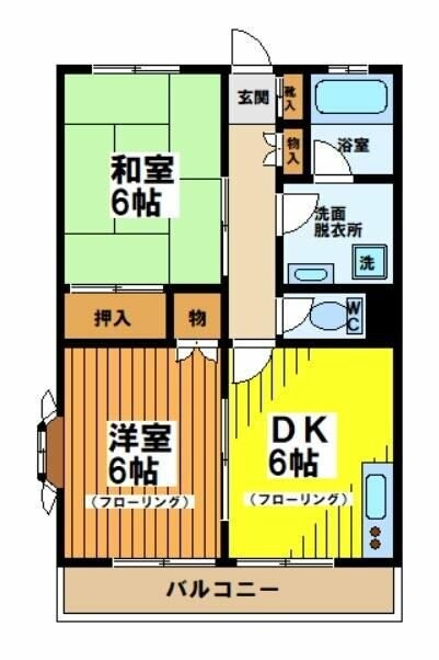 山和ハイツ５の物件間取画像