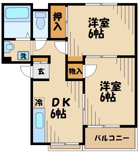 麗風荘の物件間取画像