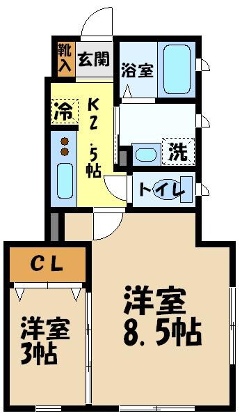 エスポワールの物件間取画像