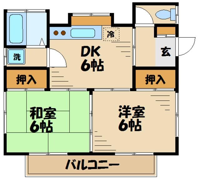 細野アパートの物件間取画像