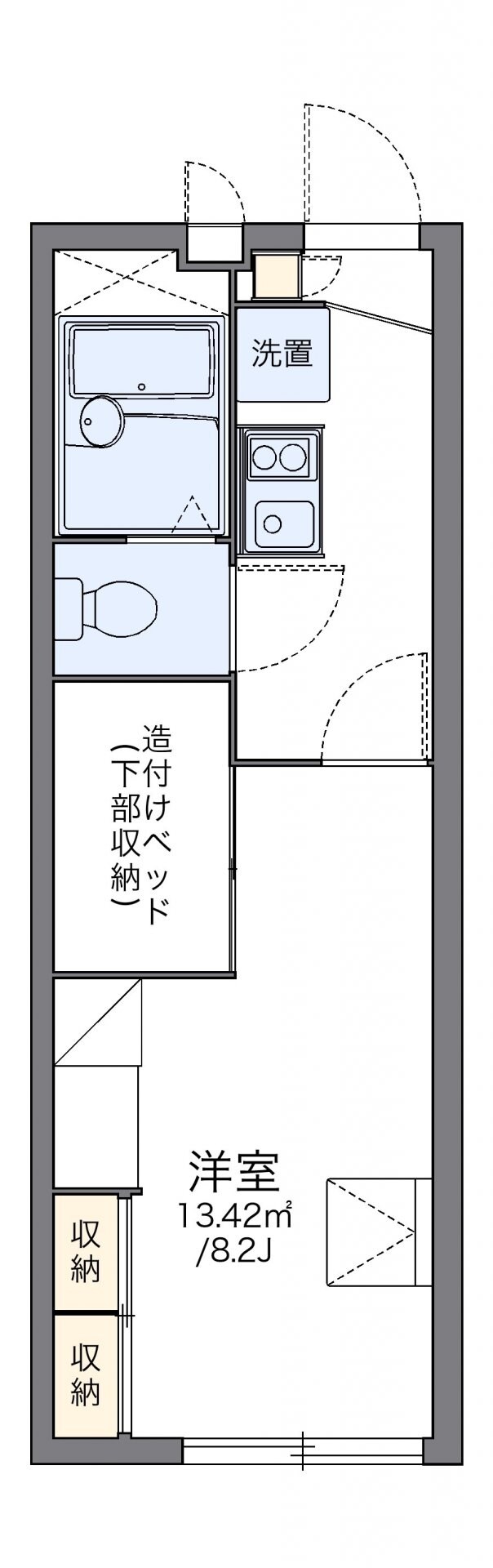 レオパレスアクアIIの物件間取画像