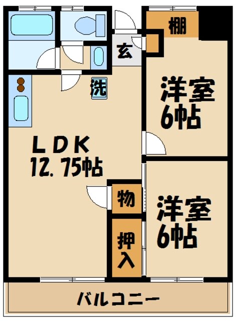 サンハイツ国領の物件間取画像