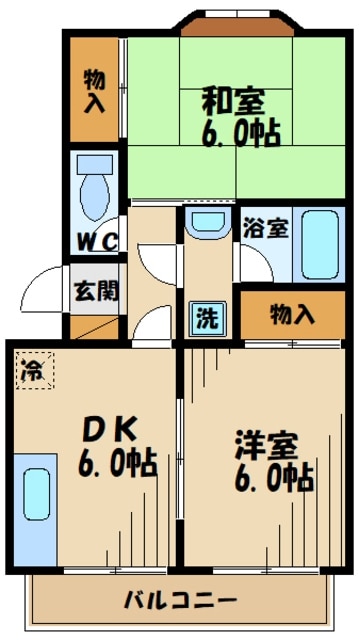 リバース府中の森公園の物件間取画像