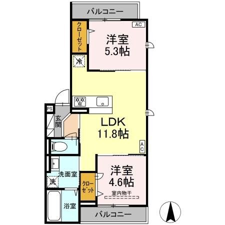 Dアセット武蔵台の物件間取画像